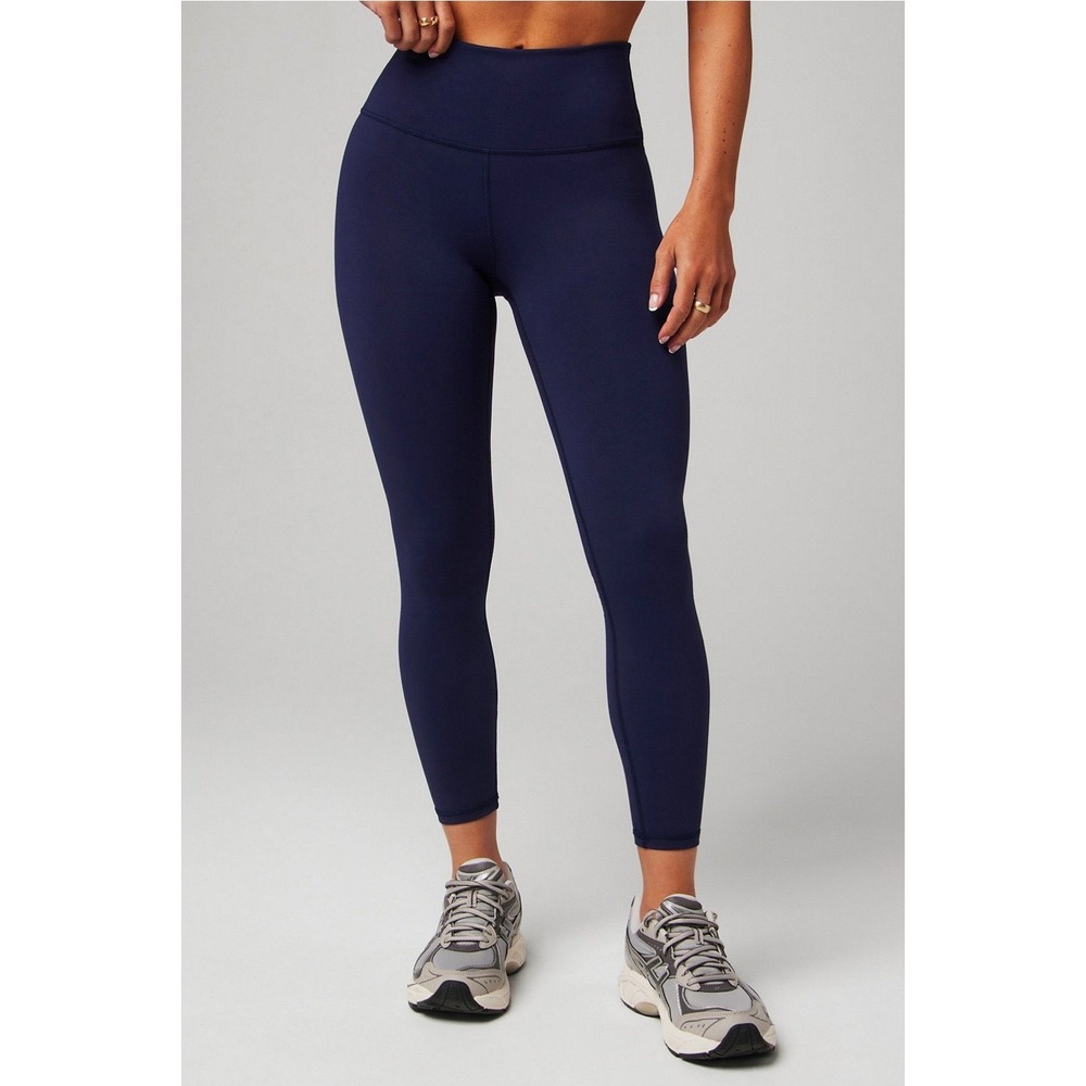Fabletics Womens High Waisted 7/8 Leggings Navy Blue Athletic Yoga Tights NWT